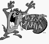 Taz-Mania title screen for GameBoy